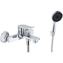 Nefia - Miscelatore per vasca da bagno, con accessori, cromo 10327SN10 - Kielle