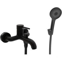 Oudee - Miscelatore per vasca da bagno con accessori, nero opaco 10302SN14 - Kielle