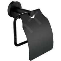 Oudee - Porte-rouleau Toilette Avec Couvercle, Noir Mat 40402004 - Kielle