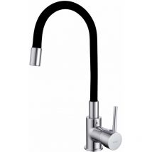 Kielle - Oudee - Spültischarmatur mit flexiblem Arm, Chrom/schwarz 10502100