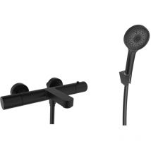 Kielle - Oudee - Thermostat-badewannenarmatur Mit Zubehör, Mattschwarz 10302snt14