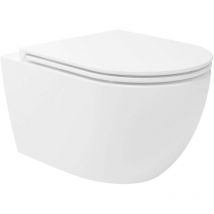 Oudee - wc sospeso con copriwater SoftClose, Vortex Rimless, bianco 30102004 - Kielle