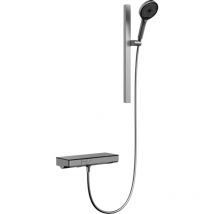 Kielle - Vega - Duschset Mit Thermostat, 3 Strahlarten, Gun Metal 20618023
