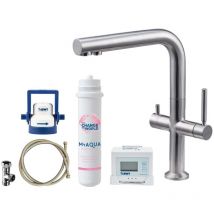 Kielle - Wimeo - Mitigeur d'évier avec filtration, inox brossé 10525SFI95