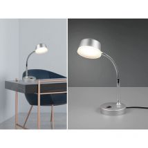 Defibrico - led Schreibtischleuchte kiko flexibel, Kunststoff Titan, 34cm hoch