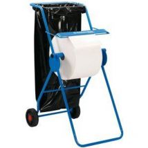 Fahrbarer Bodenständer f.Großrollen Metall blau - Kimberly-clark