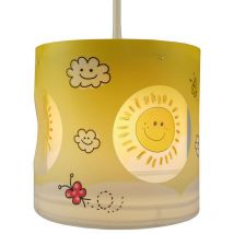 Kinder Hängelampe Motiv Sonne Lampenschirm drehend mit led – tolle Lichteffekte
