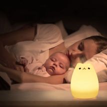 Ej.life - Niedliches Katzen-Nachtlicht, Weiches Silikon-Wasserhahn-Steuerungsspielzeug für Kinderzimmer, Kinderzimmer