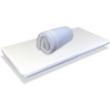 Xaluca - kinder reisematratze 120X60 mimo blau Höhe 5 cm - Abnehmbarer,, waschbar, antibakteriell und leicht zu tragen - dormalit