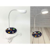 Kinder Schreibtischlampe weltall mit Flexarm zum Lesen, Höhe 43cm