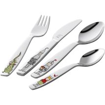 Ritter Eckbert Kinderbesteck 4-teilig – Edelstahl 18/10 – Spülmaschinengeeignet – Lustige Motive – Besteckset für Kinder