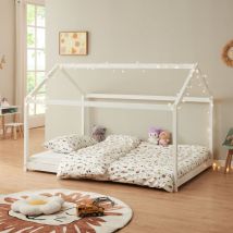 [en.casa] - Kinderbett Cerro 140x200 cm Weiß