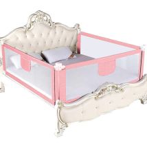 Kinderbettgitter Rosa 180 X 70-105 Cm Kinderbett Sicherheitsgitter