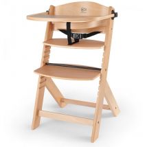 Kinderkraft ENOCK Chaise Haute d'alimentation Bébé, 3 en 1, en Bois Naturel, Évolutive, Réglable, Puericulture, Avec Plateau, Très Solide, Design
