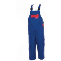 Kinder-Latzhose kornblau/mittelrot 158/164 - Planam