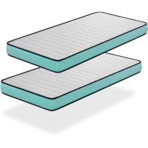 Xaluca - 2X Matratzen confort pro 90x190 -H2- Hohe 14 cm Super weiche Polsterung - jugendlich - ideal für Nest-Betten