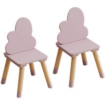 Kinderstühle Rebecca Mobili Pirasa 50x25x25 MDF Kiefer Rosa Braun SET 2 Stück