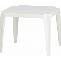 Kinder-Stapeltisch weiß 50 x 50 cm Vollkunststoff, Monoblock, stapelbar