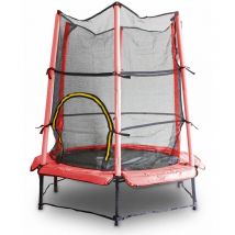 Kindertrampolin Gartentrampolin 140 cm Fitness Trampolin Komplettset für Indoor und Outdoor (Rot)
