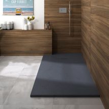 Kinedo - Receveur 120 x 100 Kinerock evo biolex rectangle gris anthracite