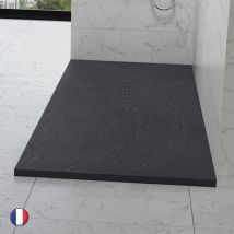 Receveur antidérapant 140 x 90 Kinestone biolith rectangle gris anthracite - Kinedo
