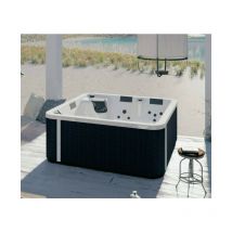 Kinedo - grandform happy spa A400 minipiscina 4 posti bianco/rattan 192X192X78 cm. HPPA400