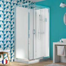 Kinedo - Cabina de ducha Eden rectangular 120 x 80 x 9 con puertas correderas