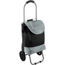 King Home black bicolor wasserdichter Einkaufswagen 32x25x88h cm beige/schwarz