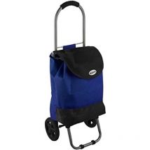 King Home Blue Bicolor Wasserdichter Einkaufswagen 32x25x88h Cm Blau/schwarz
