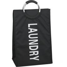 Laundry polyester schwarz 40x30x70h cm - King Home