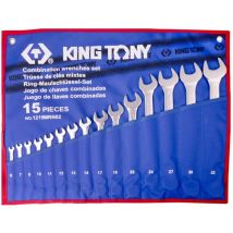 King Tony - Jeu de 15 cles plate mixte - mrn02