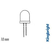 Led bedrahtet Gelb Rund 10 mm 50 mcd 30 ° 30 mA 2.1 v - Kingbright