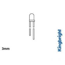 Led bedrahtet Grün Rund 3 mm 150 mcd 34 ° 25 mA 2.2 v - Kingbright