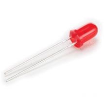 Lampada led standard 5mm rosso diffusa
