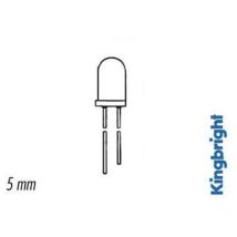 Led Rouge Rond 5 Mm 40 Mcd 60 ° 22 Ma 14 V C664692 - Kingbright
