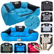 KINGDOG parc pour chien lit 145x115 cm personnalisé imperméable bleu