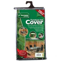 Kingfisher - 4-6 Seater Rectangular Garden Patio Furniture Cover Green Waterproof