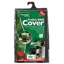 Kingfisher - Trolley bbq Barbecue Cover Green uv Treated Garden Furniture