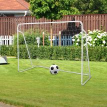 Kingsaid Football Goal 7FT x 5FT Portable Rebounder Net - Kids Soccer Goal Post Practice Training With Outdoor Net and Pegs for Gardens, Park,