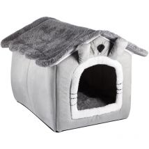 Kingsaid Pet House - 403835CM Portable Dog & Cat Kennel with Removable Cushion, Warm & Comfortable Folding Cube House