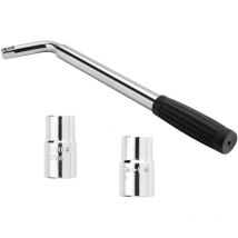 Kingsaid Wheel Brace Wrench 17 19 21 23mm Standard Sockets Tyre Nut Wrench Emergency Breakdown Multifitment 34-48cm Extendable Wheel Wrench Set for