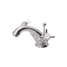 Balterley - Traditional Crosshead Luxury Basin Tap & Pop Up Waste - Chrome - Chrome