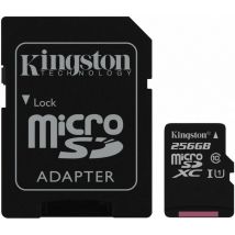 KINGSTON Kingston Canvas Select - 256 Go - MicroSDXC - Classe 10 - UHS-I - 80 Mo/s - 10 Mo/s (SDCS/256GB)