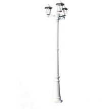 Xl Destock - Garden Light Post 3-arms 215 cm White Aluminium vidaXL