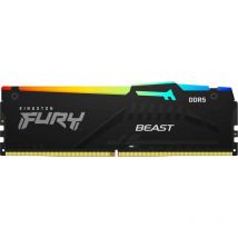 Kingston - Fury Beast Noir rgb Expo 64GB 6000MT/s DDR5 CL30 dimm Mémoire pour pc de Gamer Kit de 2 - KF560C30BBEAK2-64