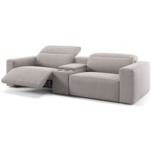 Sofanella - Stoff 2-Sitzer Kinosofa lenola Hellgrau xxl: 276 Breite x 109 Tiefe - Hellgrau