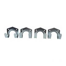 4 x Werkzeughaken / Gartenhaken 90 x 40 x 75 mm