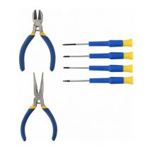 Präzisionswerkzeug Set 6-teilig Schraubendreher + Zangen