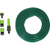 Tuyau d'arrosage - Kinzo Garden - Ensemble de tuyau de jardin - 15m - 1,4 cm - Buse et connecteurs inclus