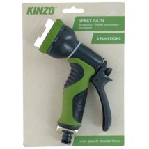 Kinzo Spritzpistole 8 Funktionen – Ergonomischer Griff – 8 einstellbare Sprühfunktionen – 20 x 13 x 6 cm